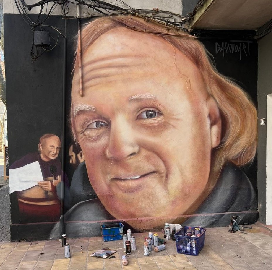 El Colorado de Omar tiene su mural en las calles de Montevideo